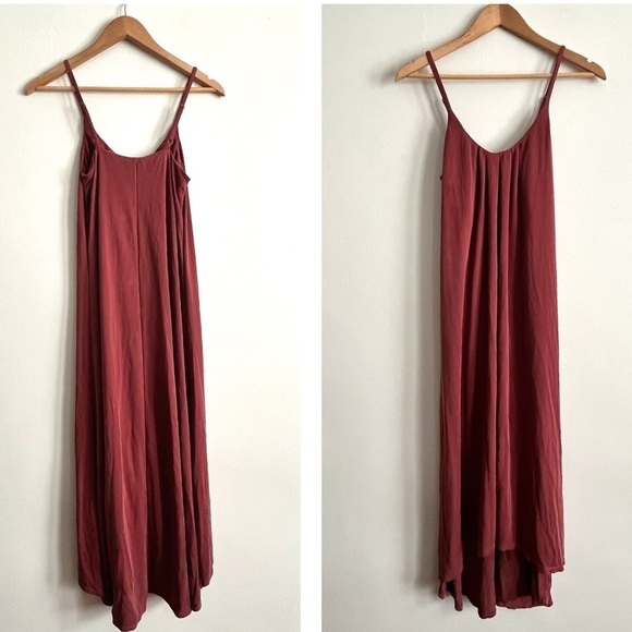 Sigrid Olsen Hi-Low Boho Soft Modal Blend Spaghetti Straps Beachy Maxi Dress - Picture 1 of 9